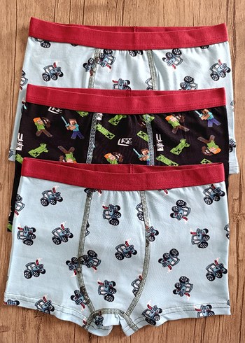 Erkek Çocuk Renkli Boxer 3'lü