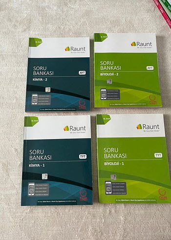 Raunt TYT & AYT Kimya ve Biyoloji Soru Bankası Seti