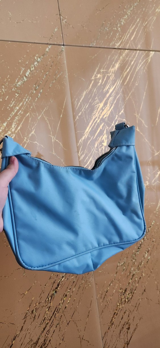 Zincir Detaylı Pastel Mavi Kadın Çanta - Görsel 2