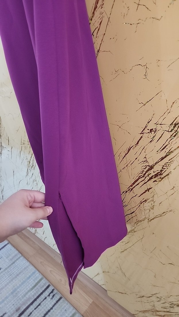 Mor Uzun Kollu Kadın Yelek - Görsel 3