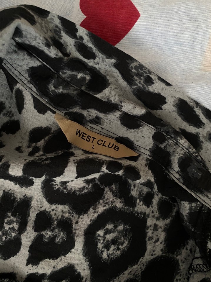 Gri Yılan Desenli Uzun Kollu Hamile Bluzu - Görsel 2