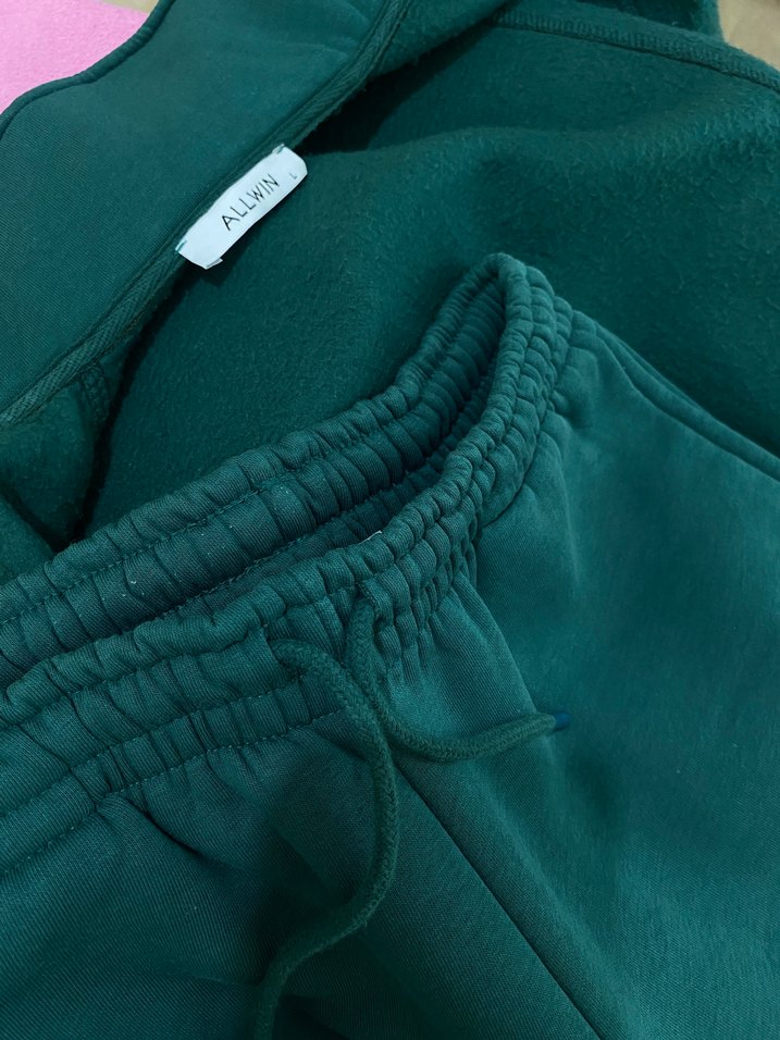 Kadın Yeşil Fermuarlı Yükse yaka TAKIM - Görsel 2