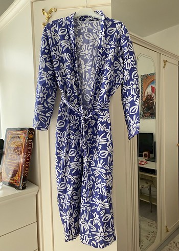 Diğer Desenli Kuşaklı Kimono