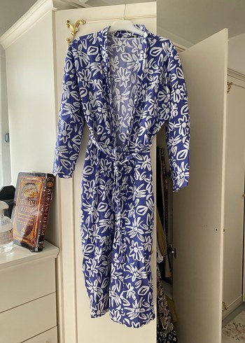 Desenli Kuşaklı Kimono