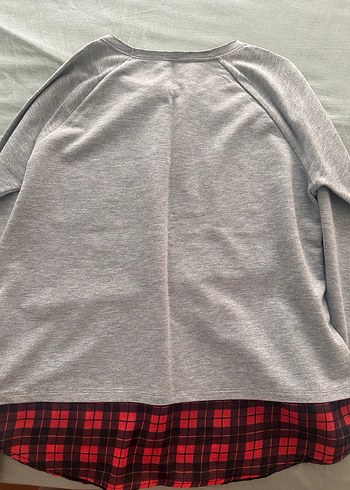 Koton Gri Uzun Kollu Pamuklu Tişört - Görsel 6