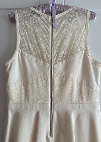 Beyaz Kolsuz Abiye Elbise - Görsel 4