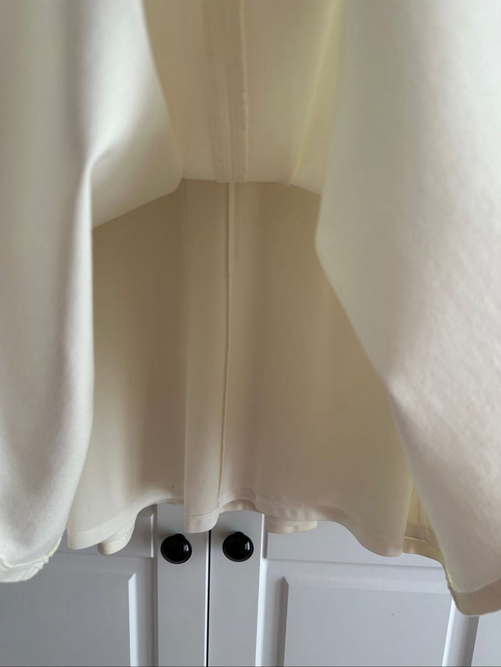 Beyaz Kolsuz Abiye Elbise - Görsel 5