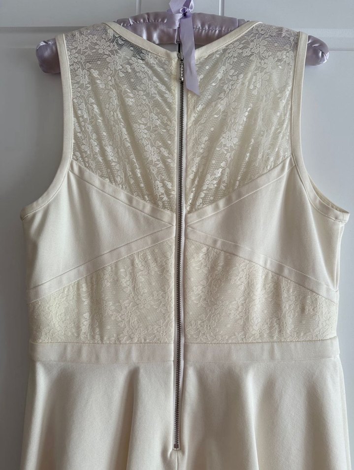 Beyaz Kolsuz Abiye Elbise - Görsel 4