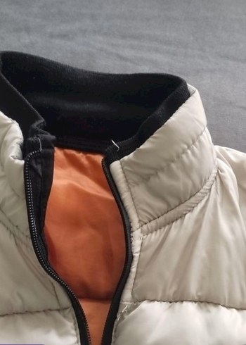 Erkek Beyaz Fermuarlı Midi Mont - Görsel 6