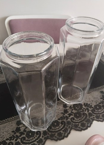 Pembe Kuş Kapaklı Cam Saklama Kavanozları 1750ml - Görsel 5