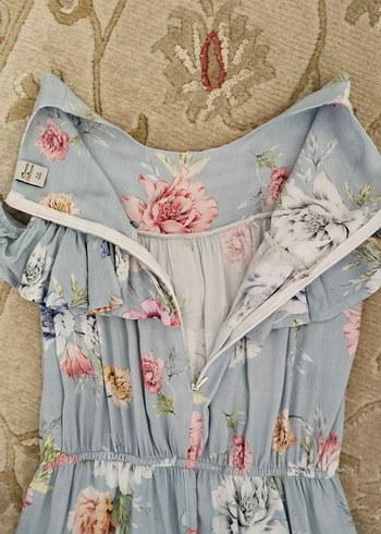 Kız Çocuk Açık mavi Çiçekli Bohem Tulum - Görsel 7