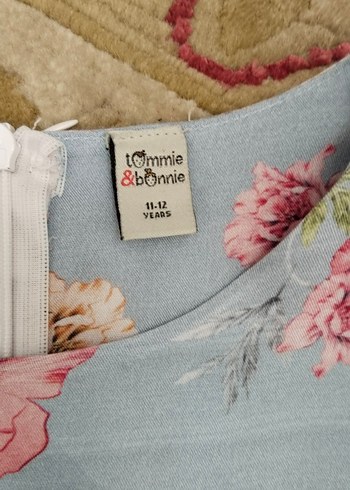 Kız Çocuk Açık mavi Çiçekli Bohem Tulum - Görsel 3