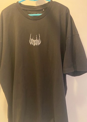 2 âdet Siyah ve beyaz Baskılı Oversize Tişört - Görsel 3