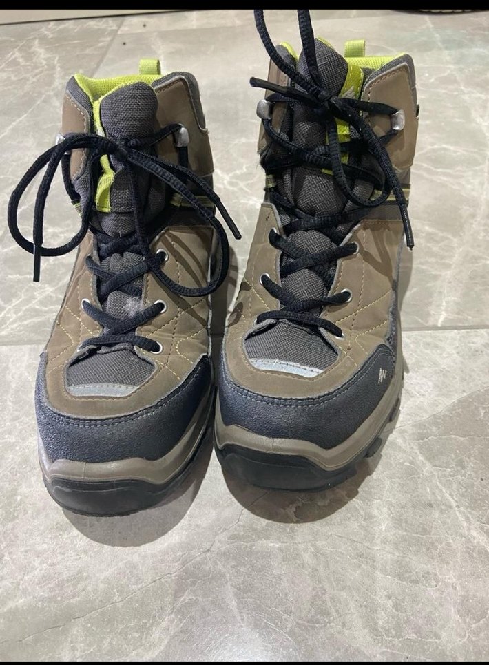 Quechua Çocuk Outdoor Kar Botu Gri Velcro - Görsel 5