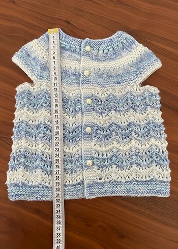 Bebek yeleği mavi tonlarda - Görsel 2