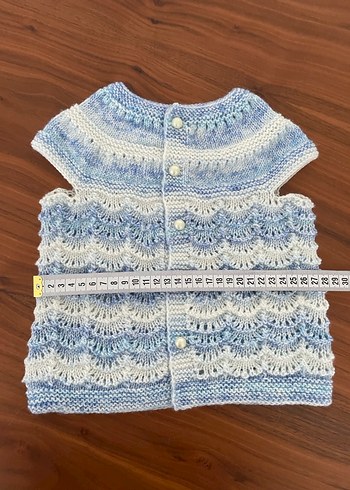 Bebek yeleği mavi tonlarda - Görsel 3