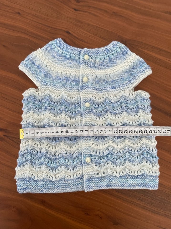 Bebek yeleği mavi tonlarda - Görsel 3