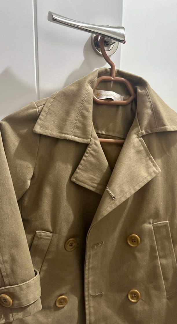 Bej  Erkek Çocuk trençkot - Görsel 4