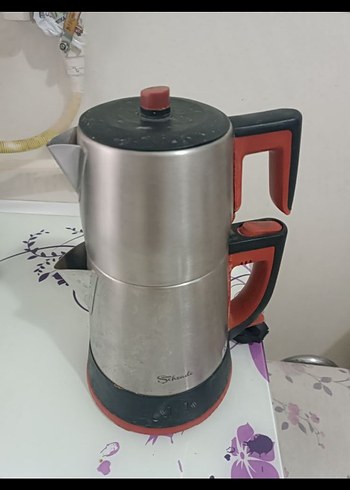 Sthrade Kırmızı Gri Paslanmaz Çelik Çay Makinesi - Görsel 2