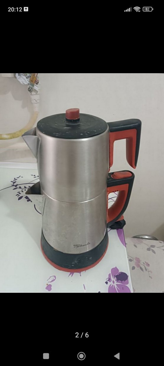 Sthrade Kırmızı Gri Paslanmaz Çelik Çay Makinesi - Görsel 2