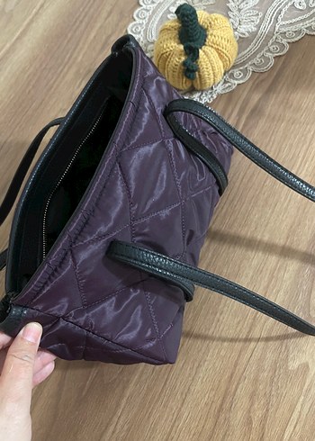 Beden Mor Fermuarlı Kadın Omuz Çantası