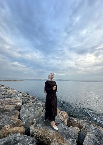 l Beden Uzun kahve Dökümlü takım