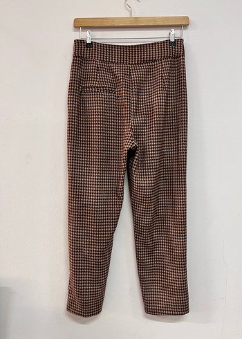 Kahverengi Midi Kumaş Pantolon - Görsel 2