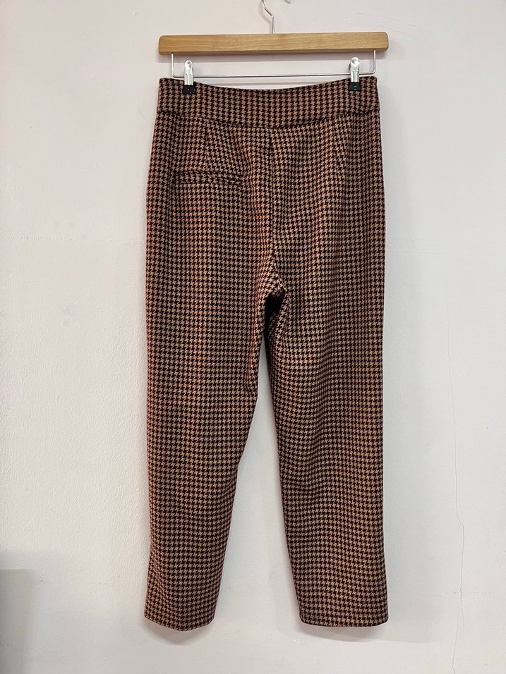 Kahverengi Midi Kumaş Pantolon - Görsel 2