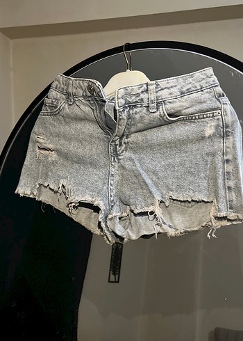 Mini Denim Şort, - Görsel 2