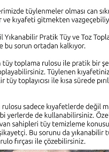 Diğer Yikanabilir tüy toplayici