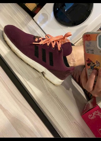 Mor Bağcıklı Kadın Spor Ayakkabı - Görsel 2