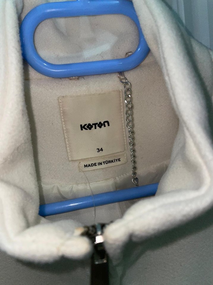 Beyaz Midi Kadın Kaban - Görsel 3