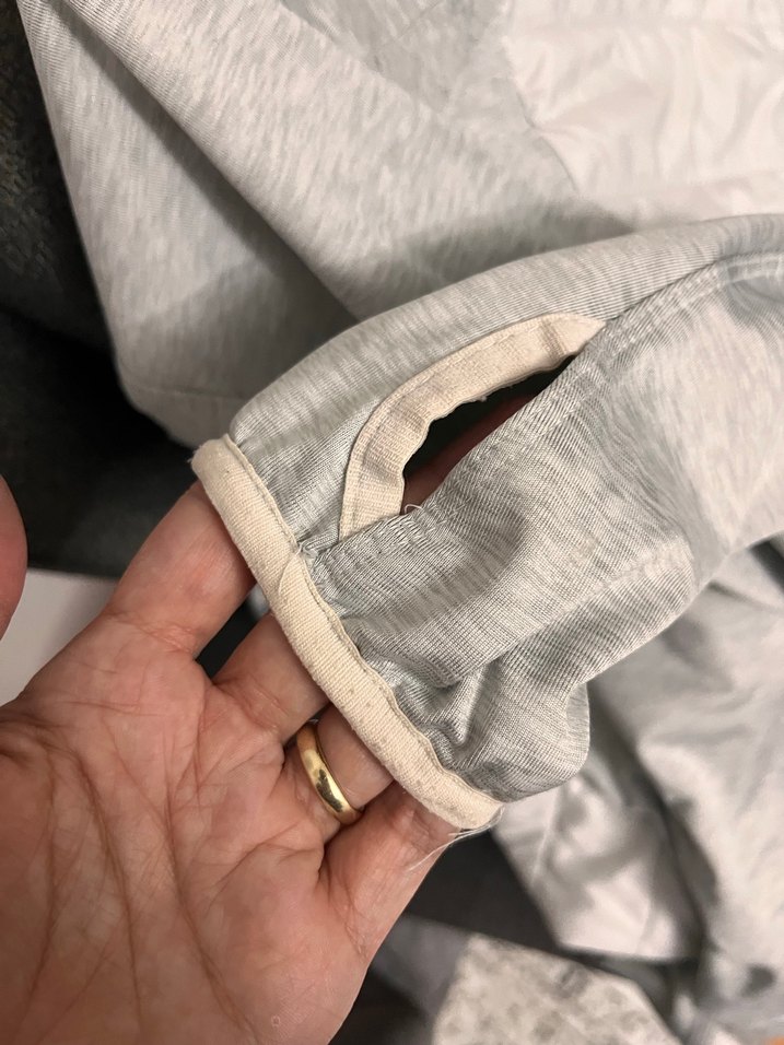 Gri Kadın Fermuarlı Keten Ceket - Görsel 3