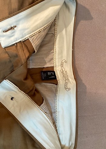 Bej Midi Hamile Keten Etek - Görsel 3