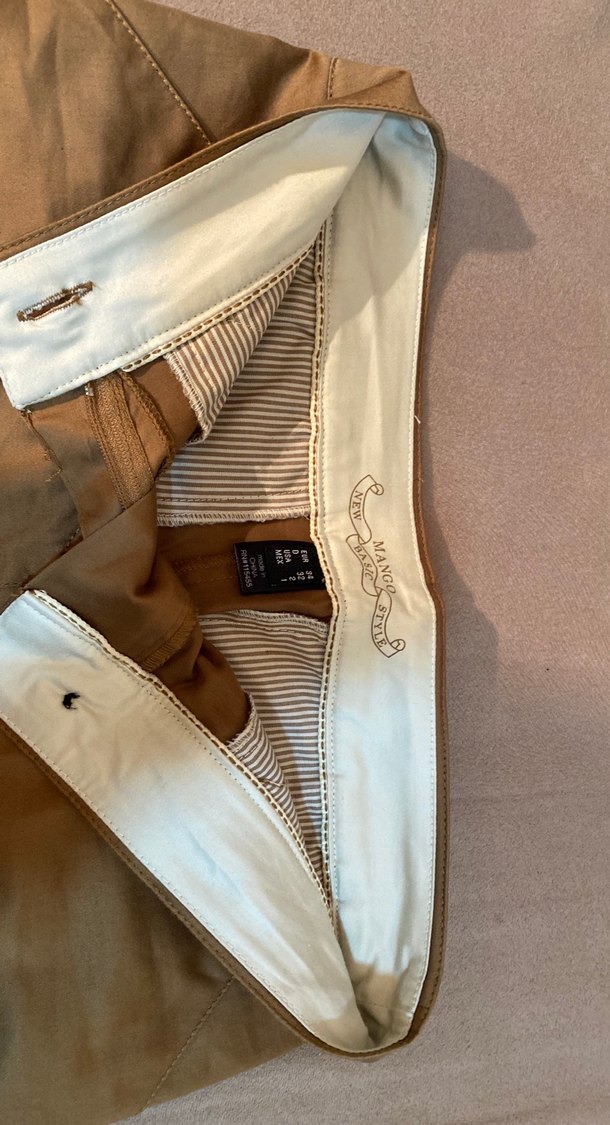 Bej Midi Hamile Keten Etek - Görsel 3