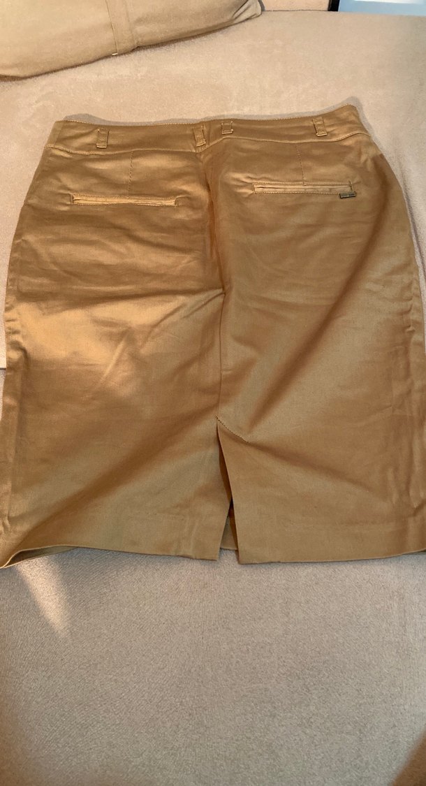 Bej Midi Hamile Keten Etek - Görsel 2