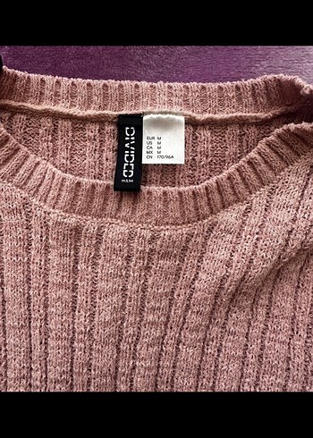 m Beden h&m pudra pembe kazak triko