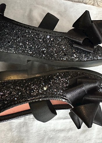 Kız Çocuk Siyah Fiyonklu Babet - Görsel 2