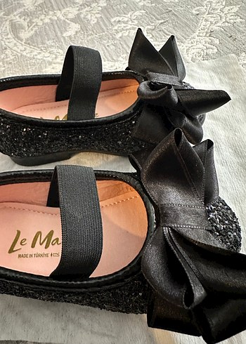 Kız Çocuk Siyah Fiyonklu Babet - Görsel 3