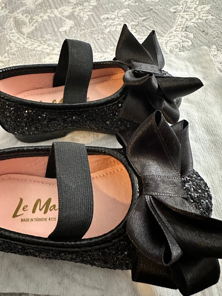 Kız Çocuk Siyah Fiyonklu Babet - Görsel 3