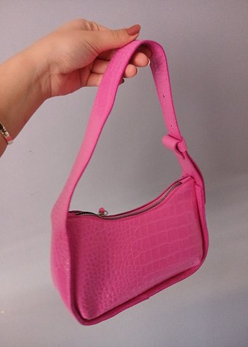 Trendyol & Milla Pembe Deri Tokalı Kadın Çanta