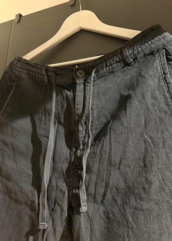 Gri Düğmeli Rahat Kesim erkek Kot Pantolon - Görsel 2