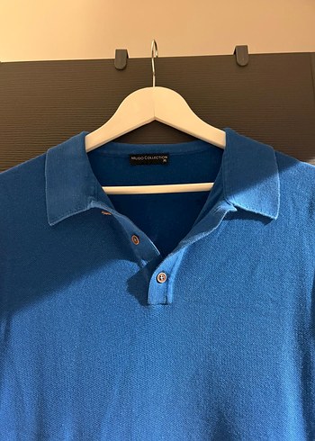 Erkek Mavi Denim Polo Tişört - Görsel 2