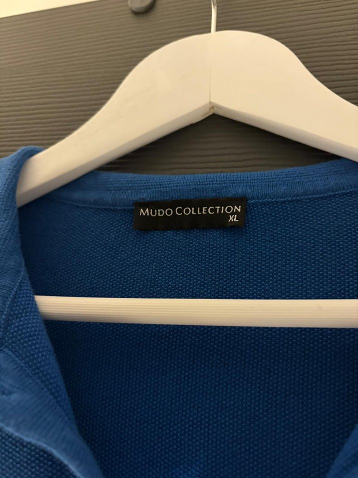 Erkek Mavi Denim Polo Tişört - Görsel 3