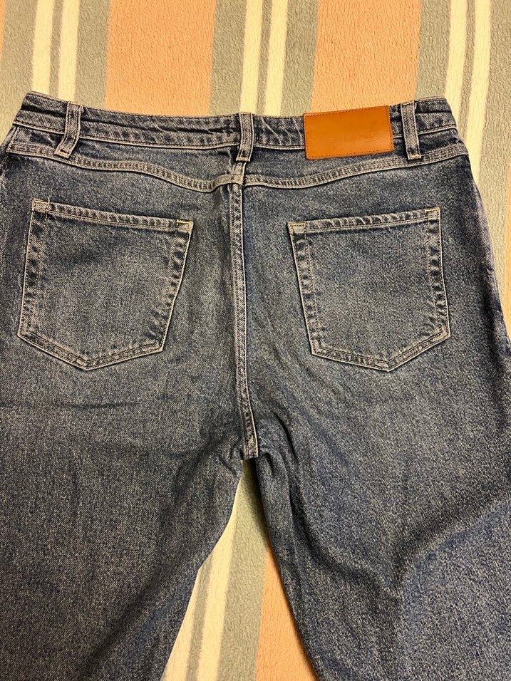 Beymen Club Koyu Mavi Düğmeli Rahat Kesim Kadın Kot Pantolon - Görsel 4