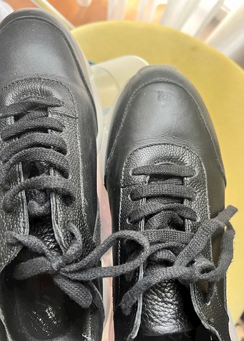 Siyah Platform Topuklu Bağcıklı Kadın Spor Ayakkabı - Görsel 2