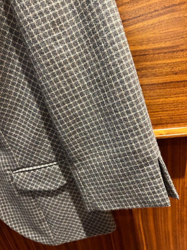 Kadın gri kaşe tek düğmeli  Blazer Ceket - Görsel 4