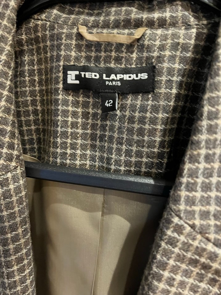 Kadın gri kaşe tek düğmeli  Blazer Ceket - Görsel 3