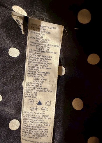 Yakası Kürklü Tommy hilfiger marka  Kadın Kışlık Mont - Görsel 4