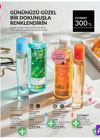 Avon Senses Kadın EDT 2'li Paket 300 TL